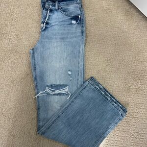 KanCan Light Blue Distressed Flare Jeans